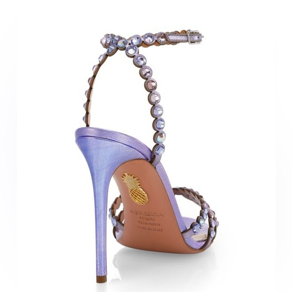 AQUAZZURA Tequila Crystal-Embellished Ankle-Strap Sandals $1,350 36 - Picture 2 of 12